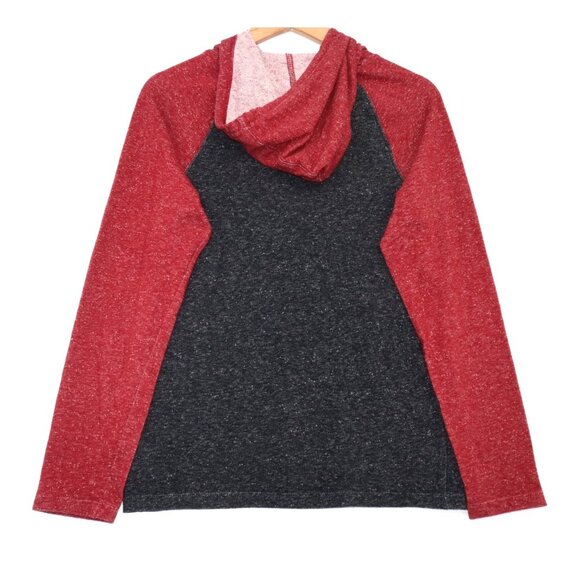 Volcom S/P Women's Knit Hoodie In Black & Red Pit to pit 19 inches Lightweight - Picture 2 of 12